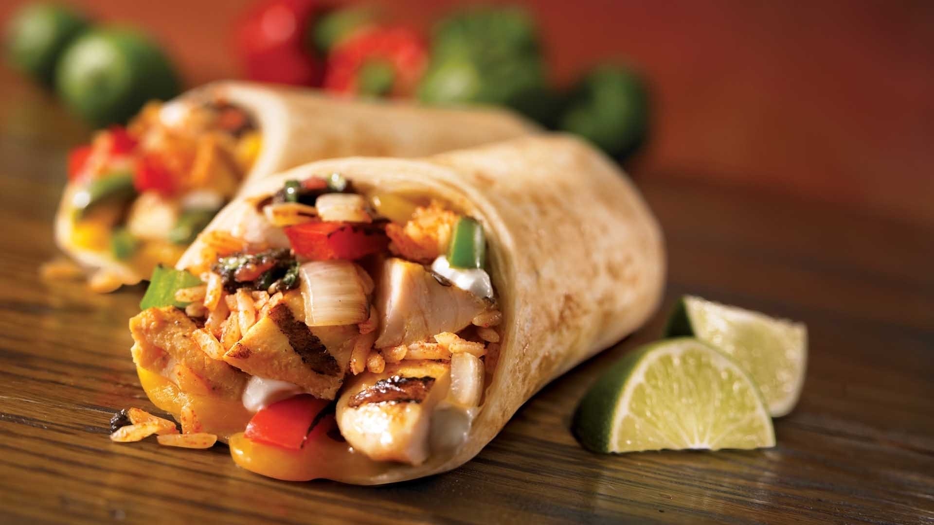 Chicken fajita wraps