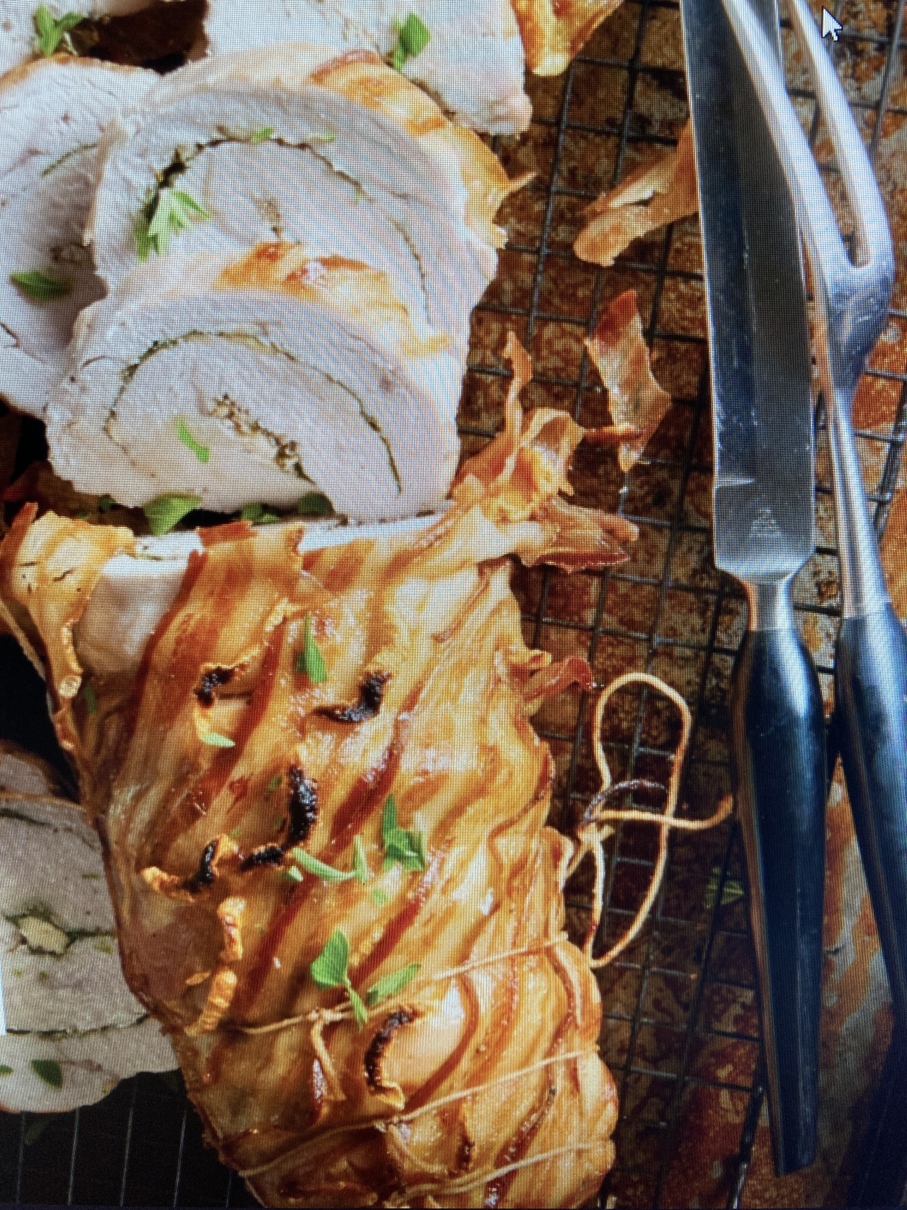 Pancetta-wrapped Turkey Breast Stuffed with Spinach and Feta