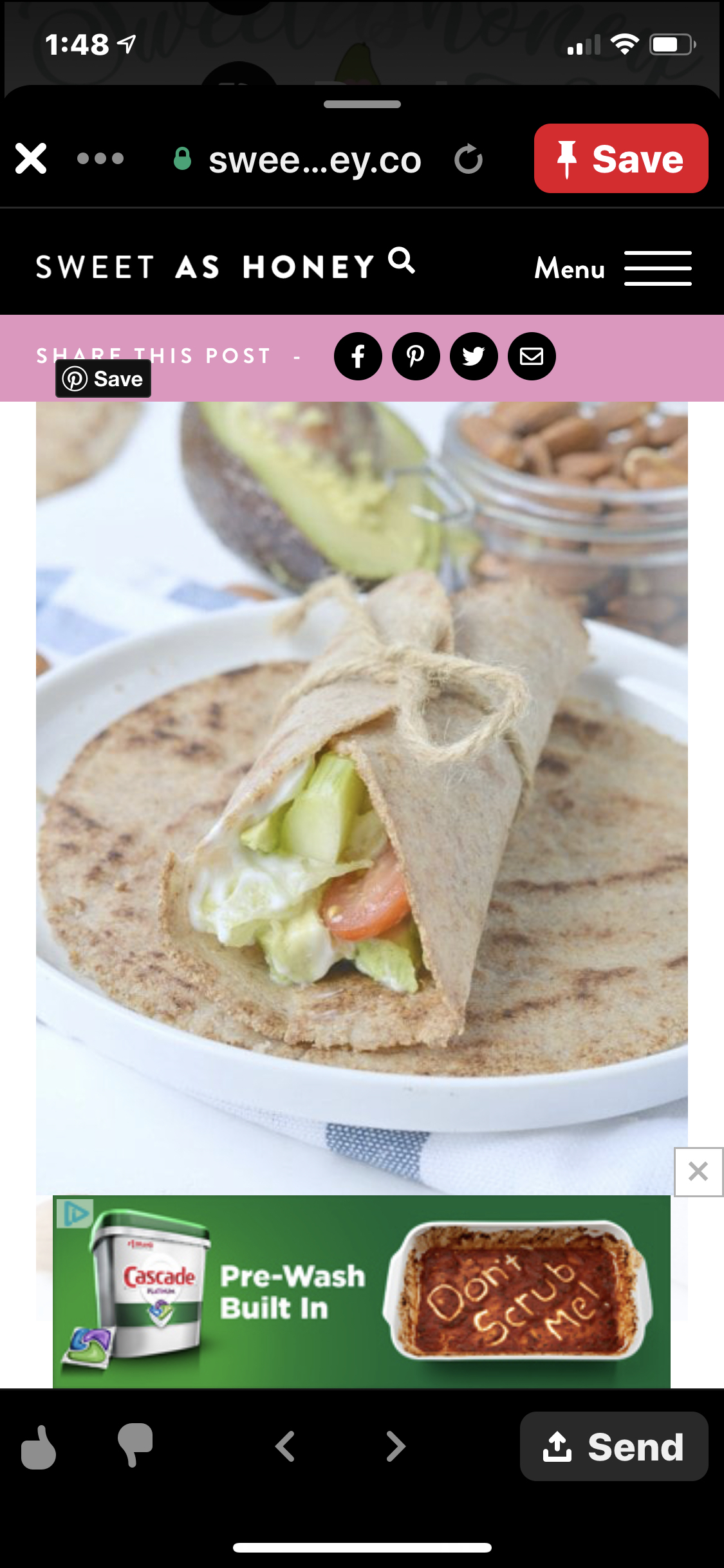 Keto almond flour tortillas 