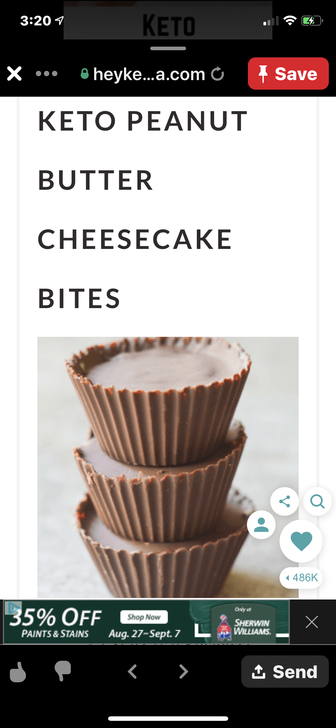 Peanut butter cheesecake bites /keto