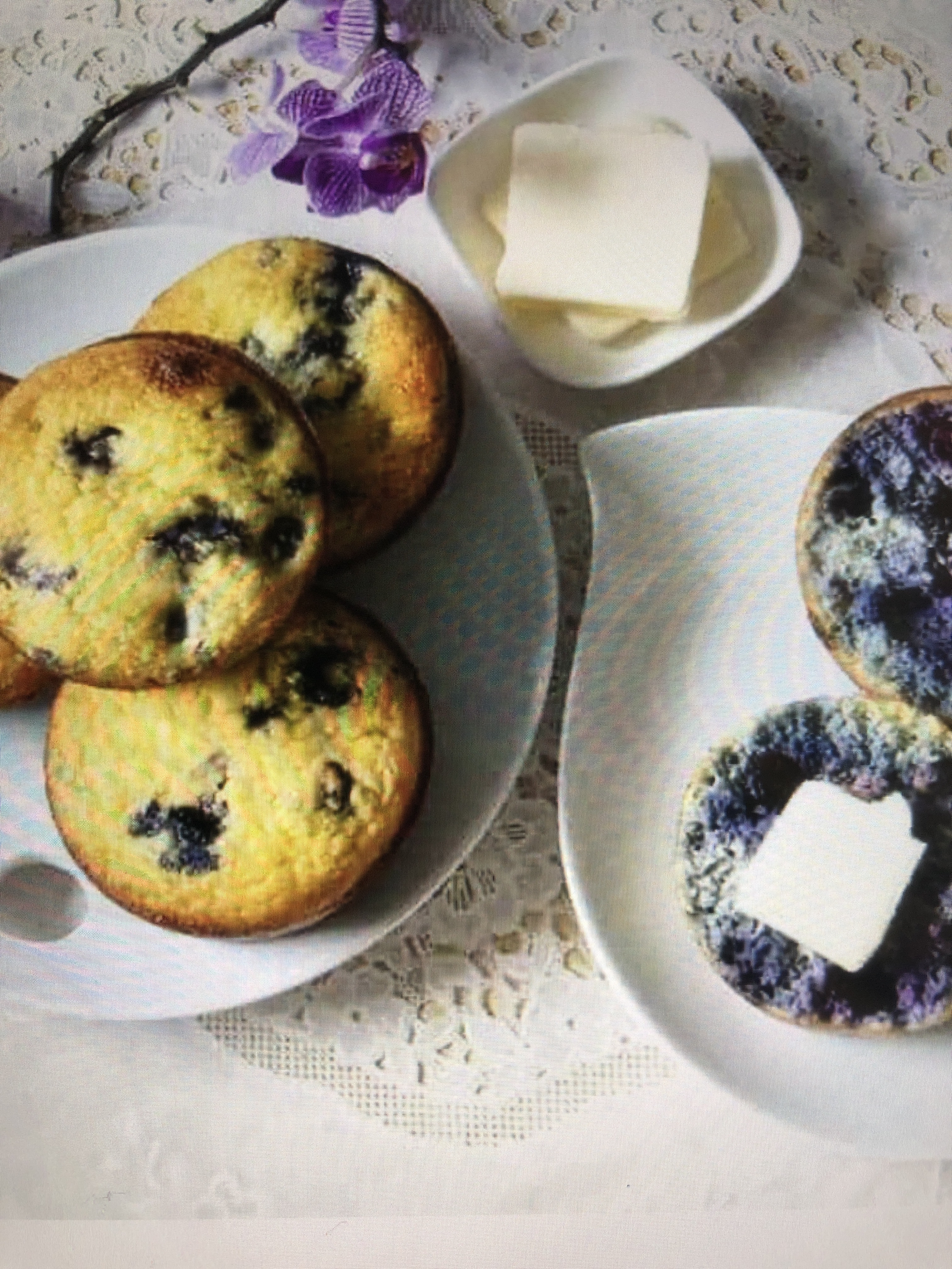 Blueberry sour cream muffins