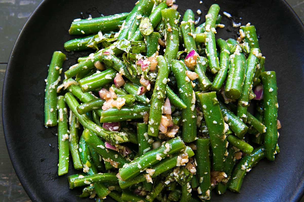 Green Bean Salad with Basil, Balsamic, and Parmesan