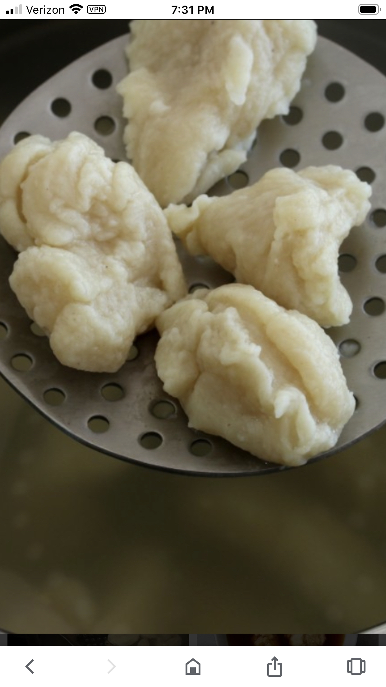 Grandma’s homemade dumplings 