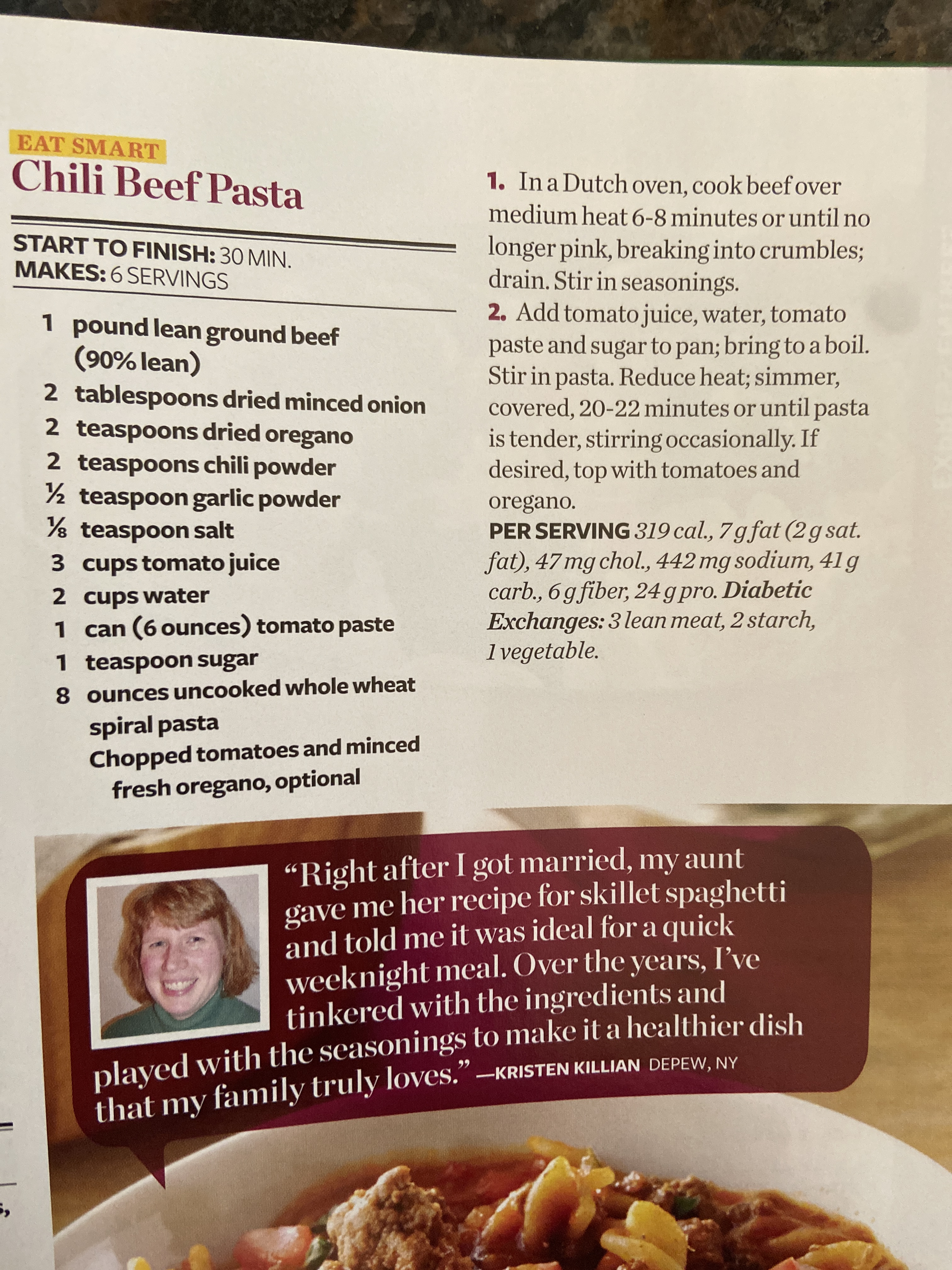 Chili Beef Pasta