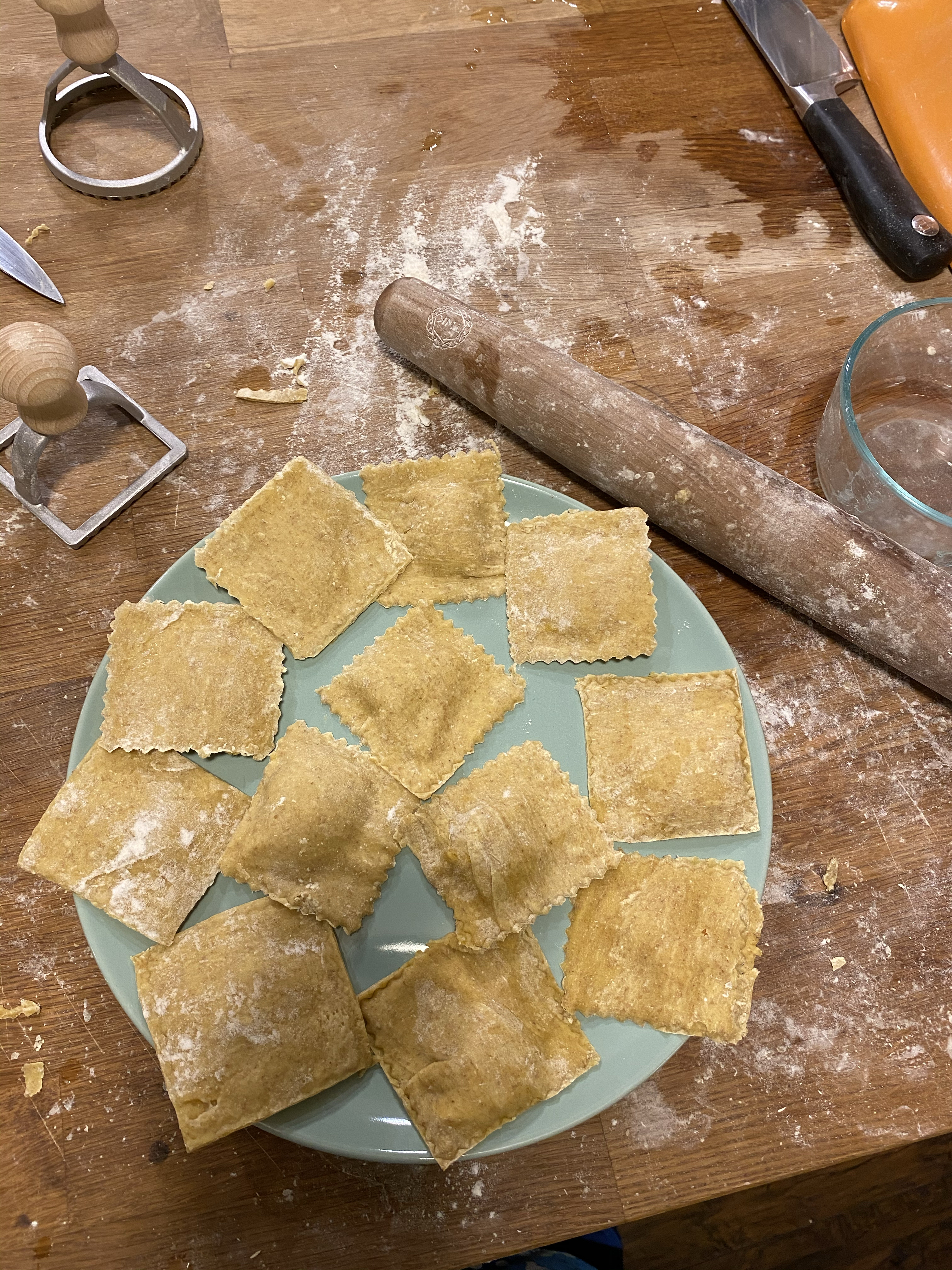 Mushroom whole wheat ravioli 