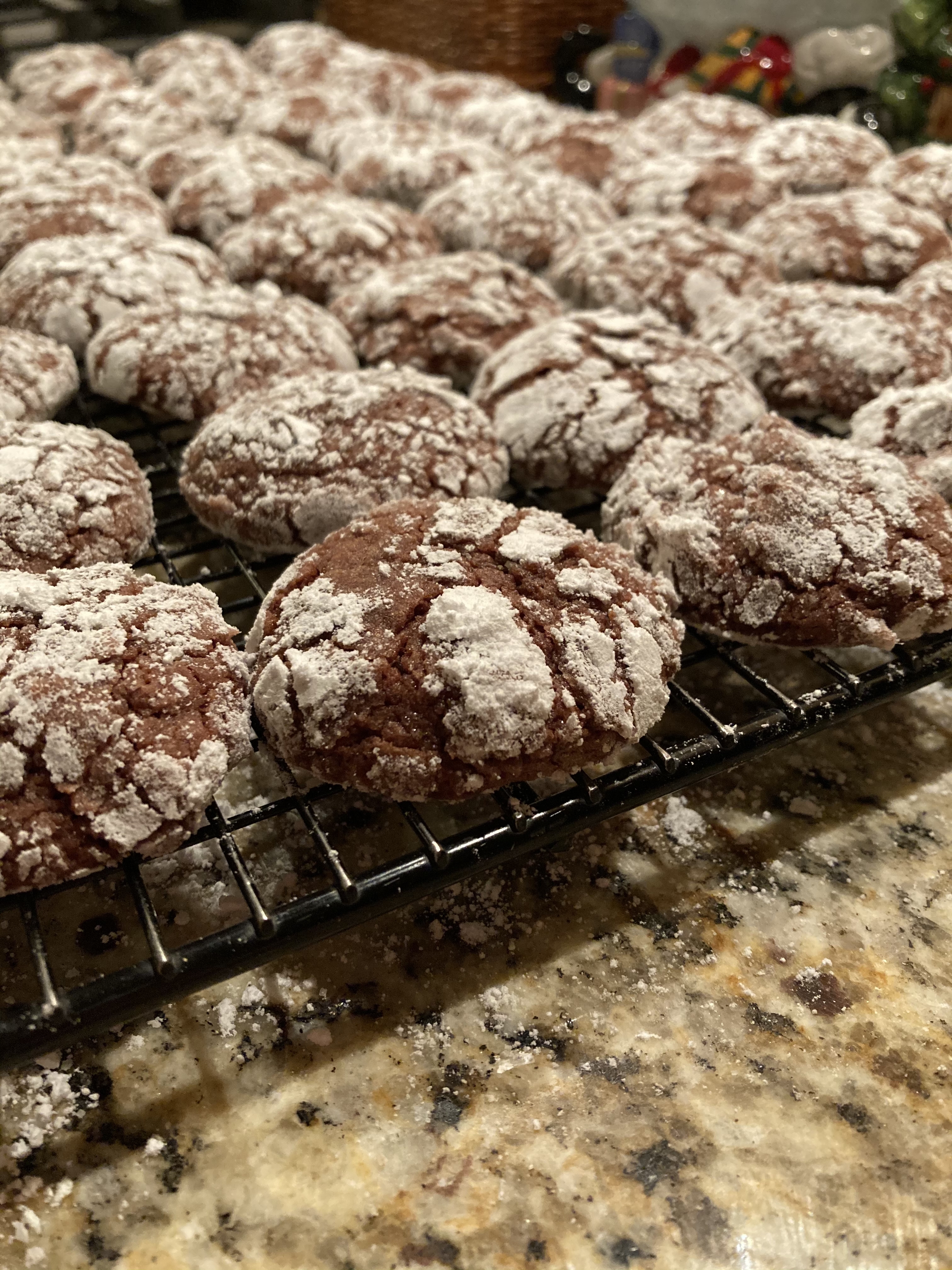 Red Velvet Crinkle Cookies